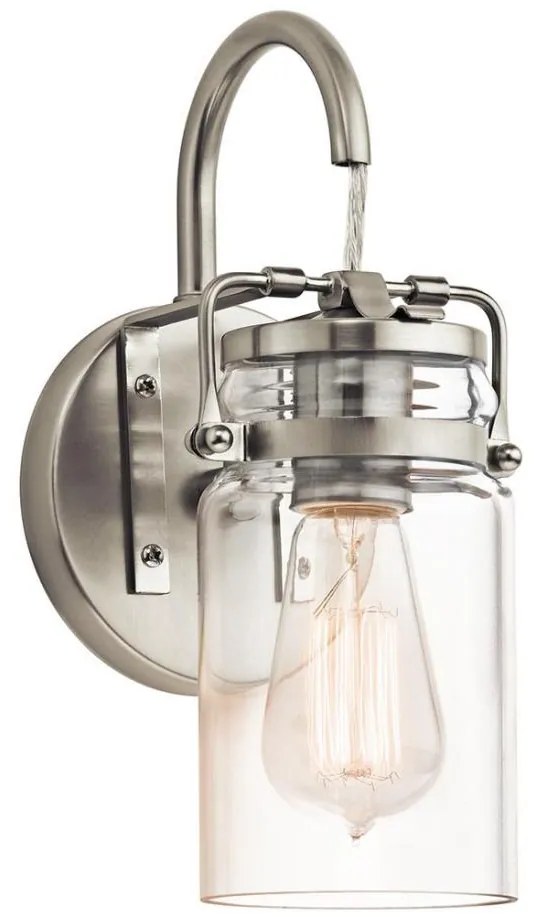 Elstead KL-BRINLEY1-NI - Applique BRINLEY 1xE27/60W/230V cromo opaco