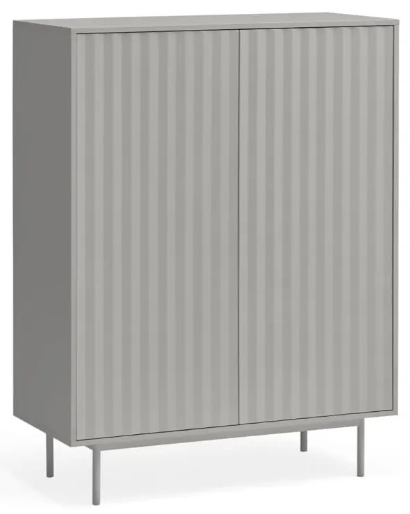 Cassettiera alta grigia 97x130 cm Sierra - Teulat