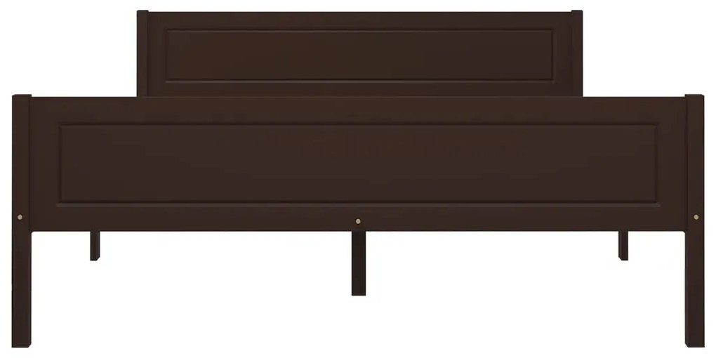 Giroletto marrone scuro in legno massello di pino 160x200 cm