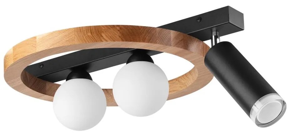 Faretto OTIS 2xG9/5W/230V + 1xE27/15W/230V quercia