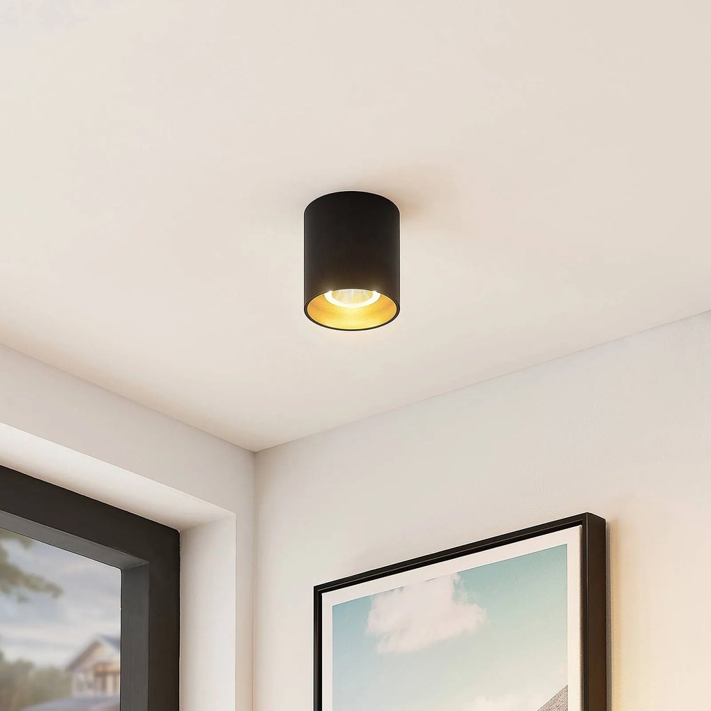 Faretto a soffitto LED Zaki Arcchio, dimmerabile, Nero, Corridoio, Alluminio, Moderno, Plafoniera LED