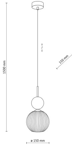 SOPHIA lampada a sospensione con cavo 1xE14/10W/230V nero/verde/beige fumé