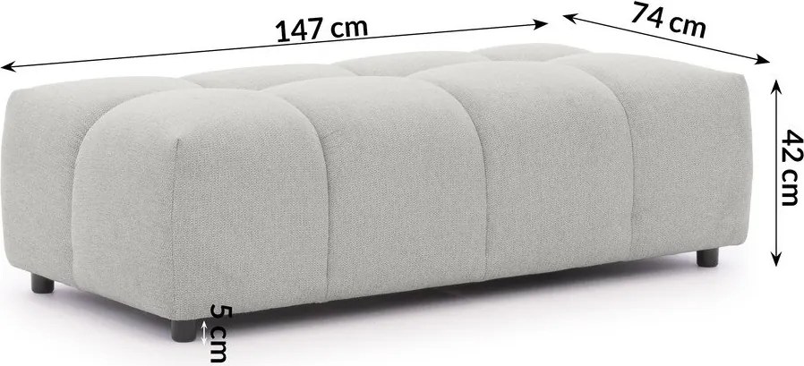 Poggiapiedi grigio chiaro Albane – Ropez