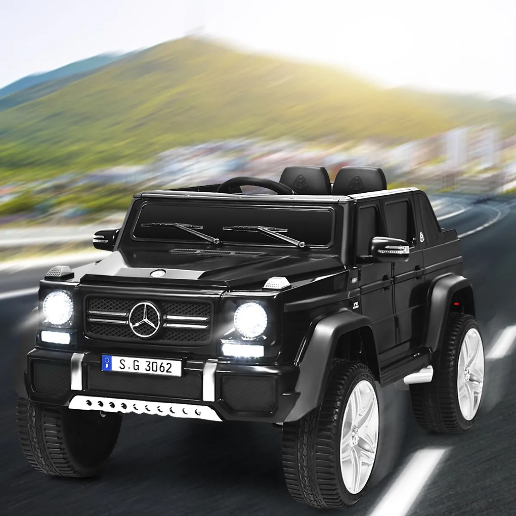 Costway Mercedes Benz Maybach G650-S 12 V per bambini con luci LED, Jeep a batteria con 2 portiere apribili 4 Colori