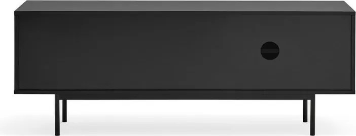 Mobile TV nero-color legno naturale effetto rovere 140x52 cm Sierra - Teulat