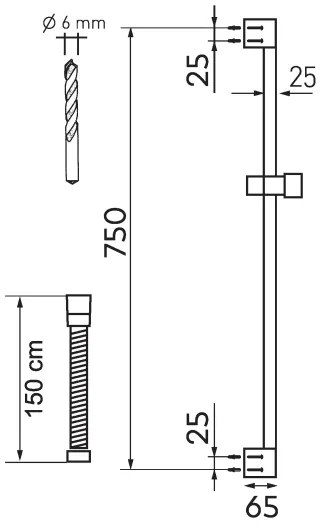 Novaservis - Set da doccia ECO cromo lucido