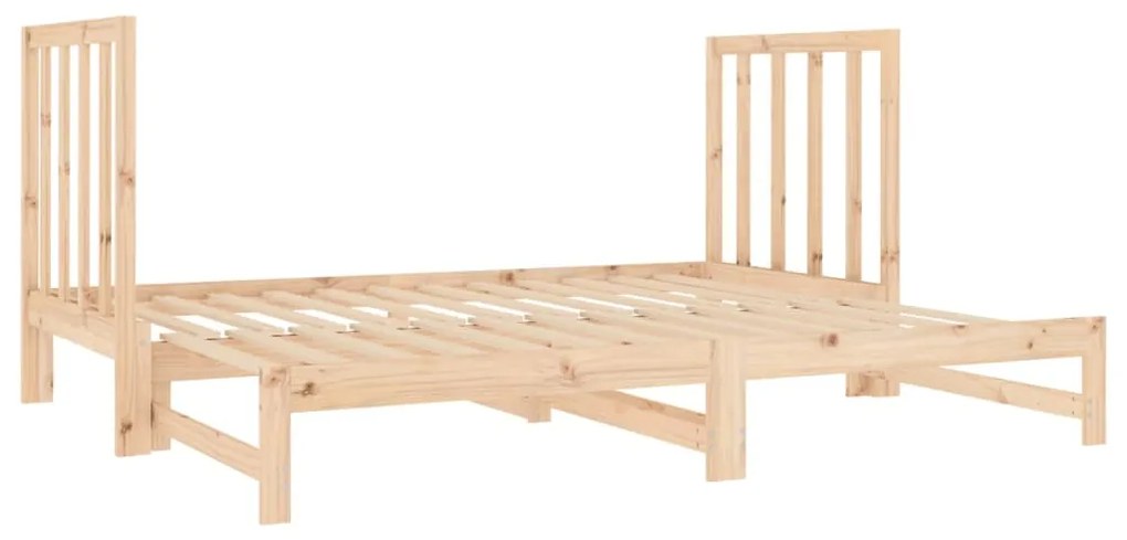 Dormeuse estraibile 2x(90x190) cm legno massello di pino