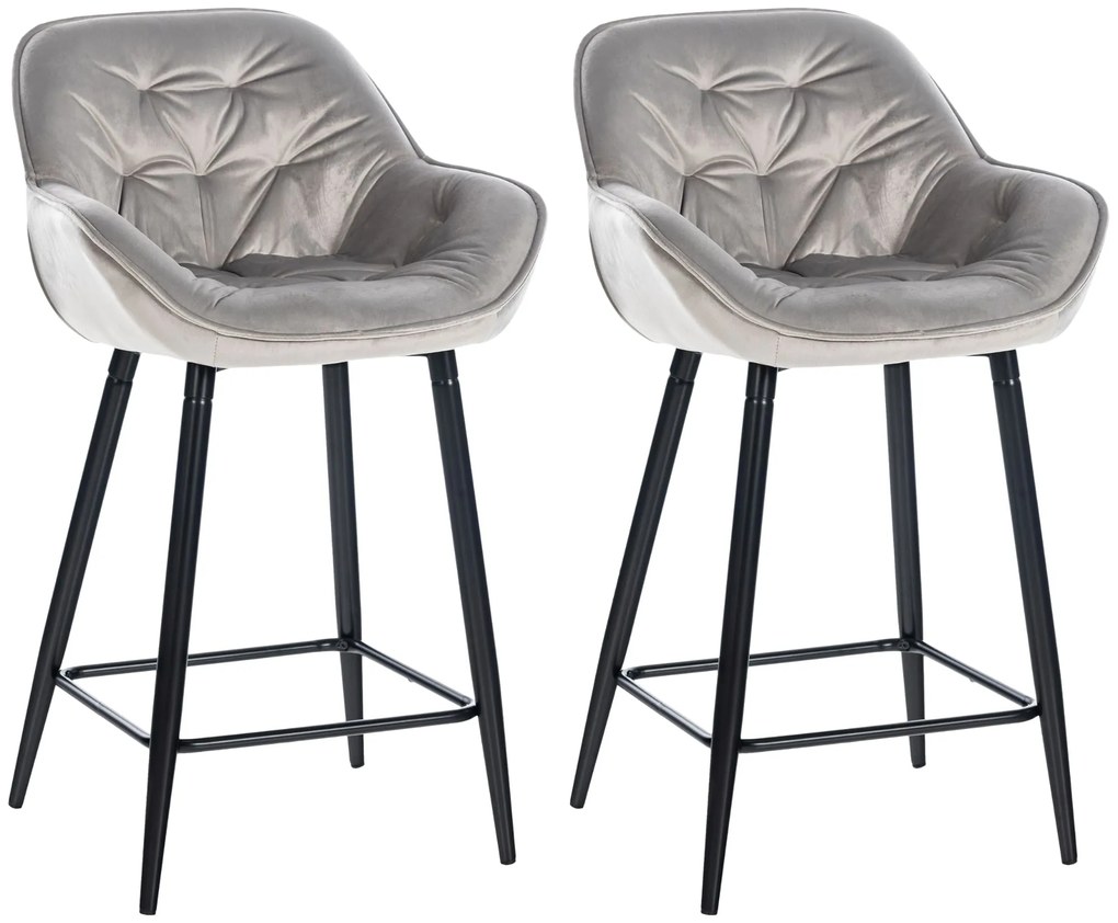 Eleganti Barhocker Gibson: Design Moderno E Comfort Superiore / Grau / Samt