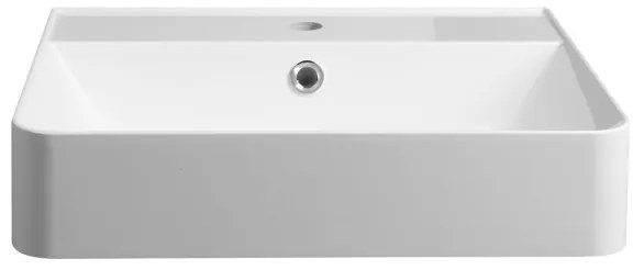 Sapho - Lavabo sospeso 50x40 cm in marmo ricostituito/bianco