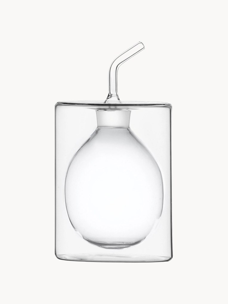 Distributore aceto e olio in vetro borosilicato fatto a mano Cilindro alt. 15 cm