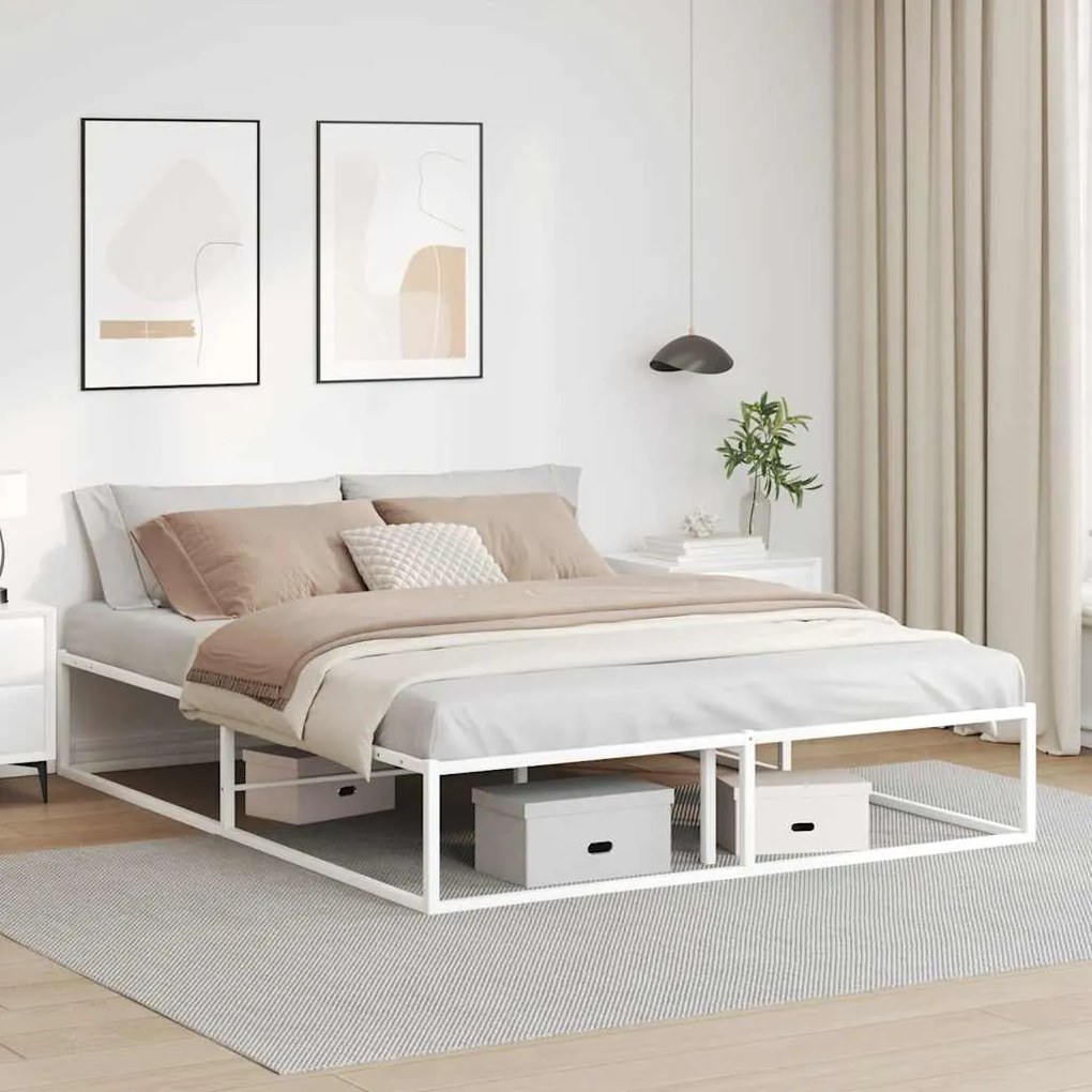 Giroletto Senza Materasso Bianco 160x200 Cm Metallo /