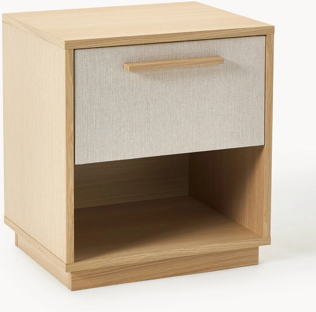 Comodino in legno con frontale imbottito Wisp