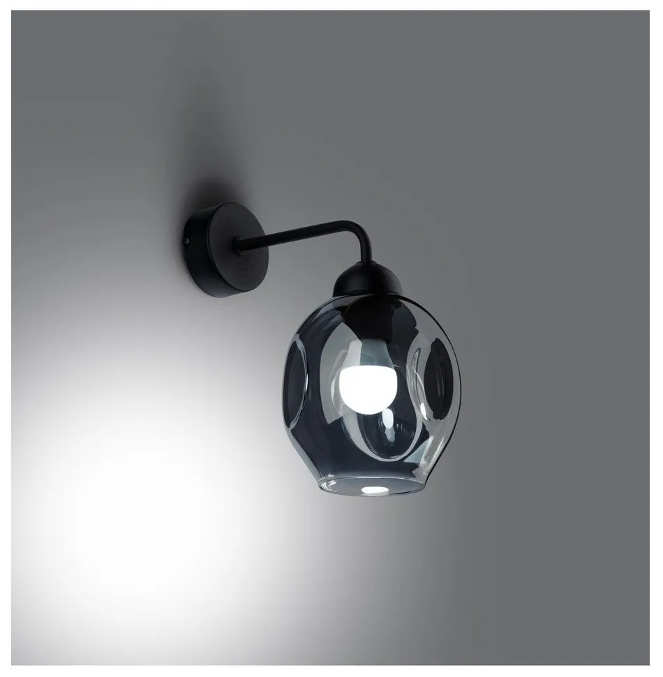 Lampada da parete nera ø 25 cm Garten – Sollux