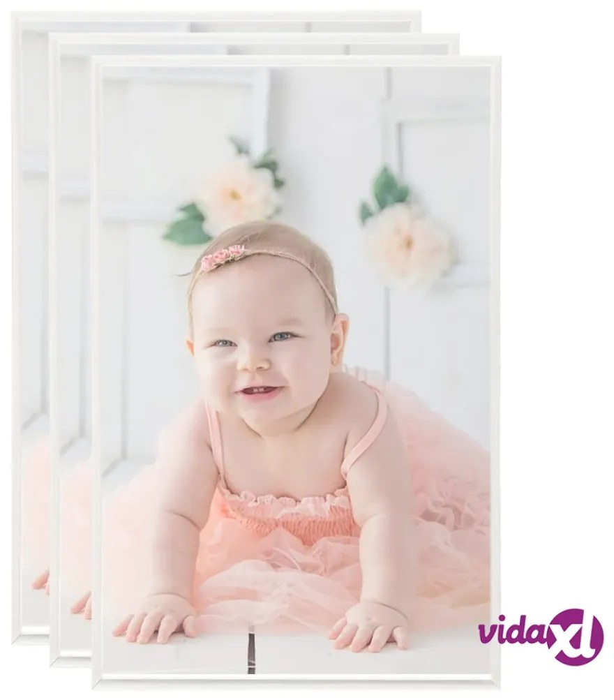 vidaXL Cornici Foto Collage 3 pz per Tavolo Argento 10x15 cm in MDF