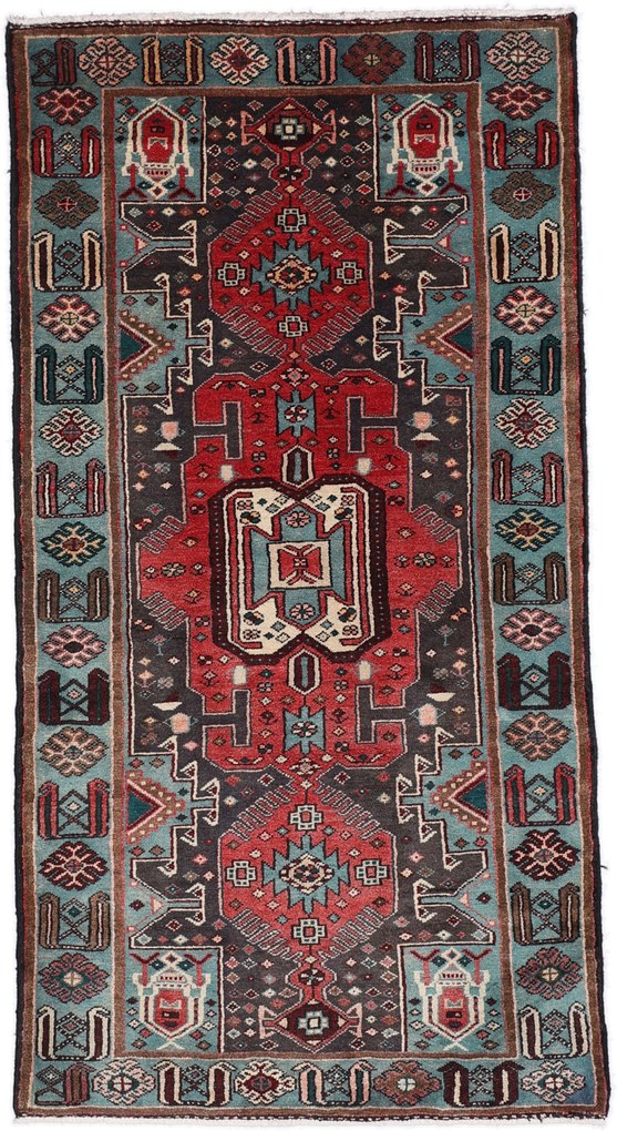 Hamedan Tappeto 210x110 (Iran) Annodato A Mano