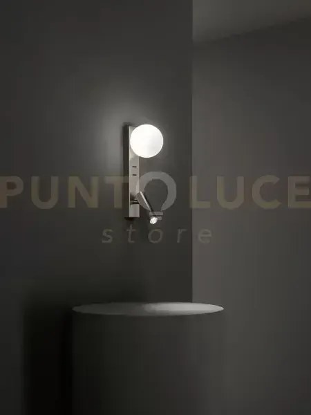 Applique in metallo grigio fog 1 luce attacco g9 + led 3w faretto s...