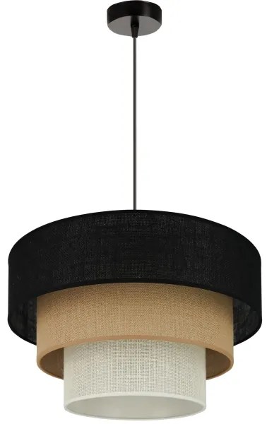 Brilagi - Lampadario a cavo ASPEN LUNETA 1xE27/15W/230V Ø45 nero/beige/crema
