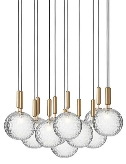 Miira 13 Lampadario Large Brass/Optic Clear - Nuura