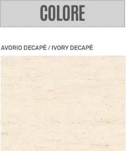 Specchio da bagno con cornice e due applique in stile classico MARTINA avorio