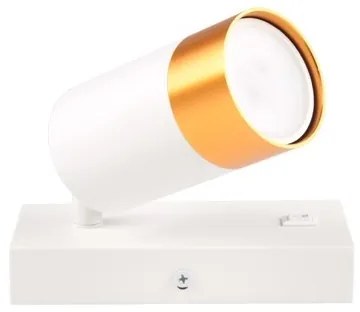Faretto da parete 1xGU10/35W/230V bianco/oro