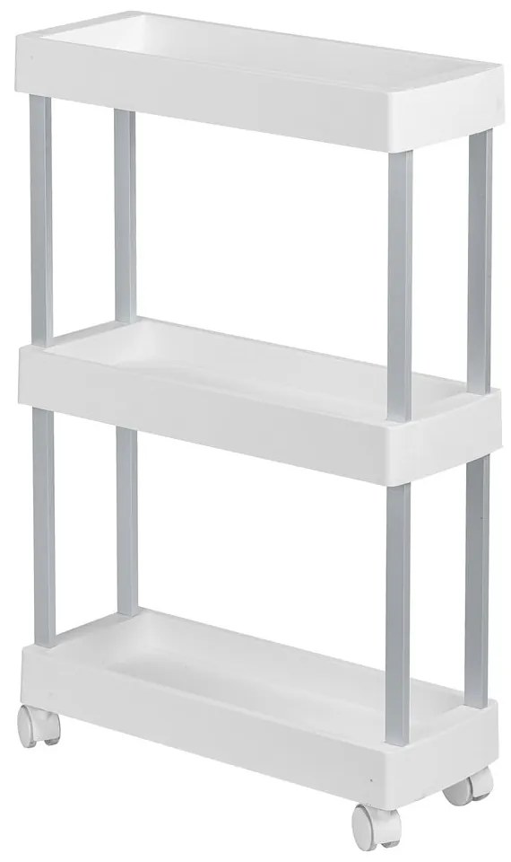 Scaffale mobile in plastica bianca 45x80 cm Mino - Wenko