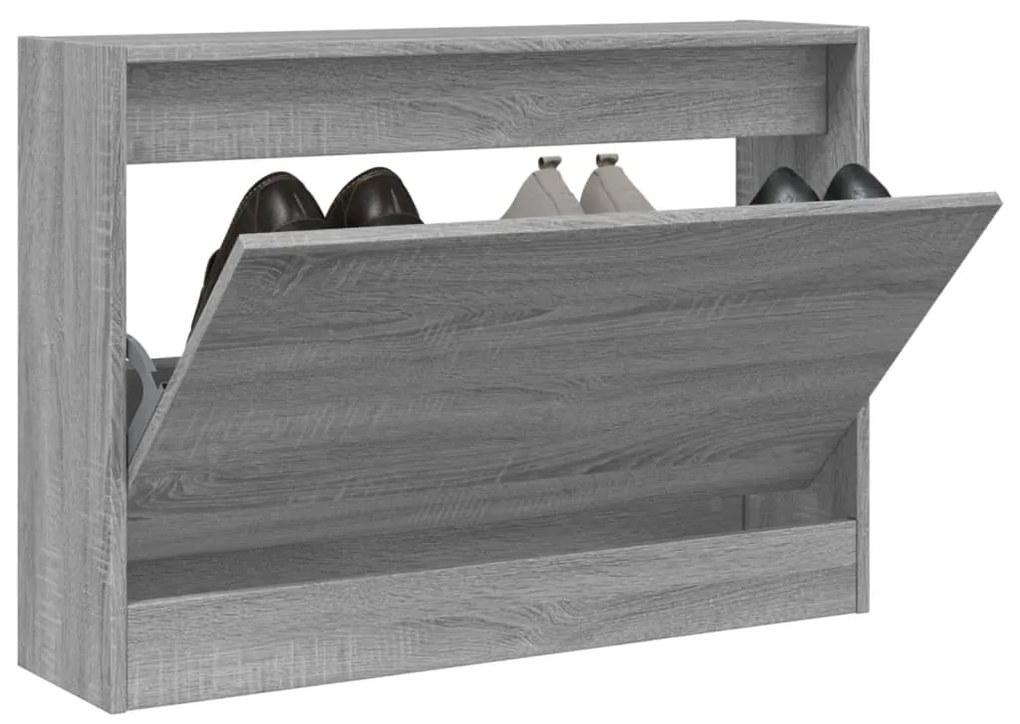 Scarpiera Grigio Sonoma 80x21x57 Cm İn Legno Multistrato /