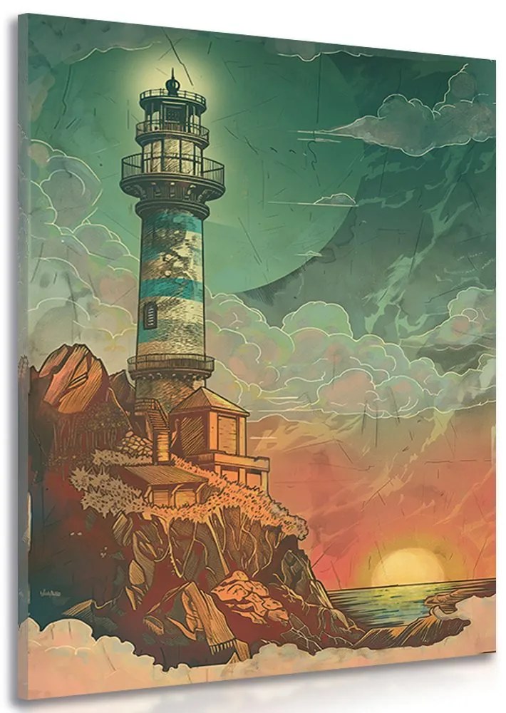 Quadro su tela – Faro da favola