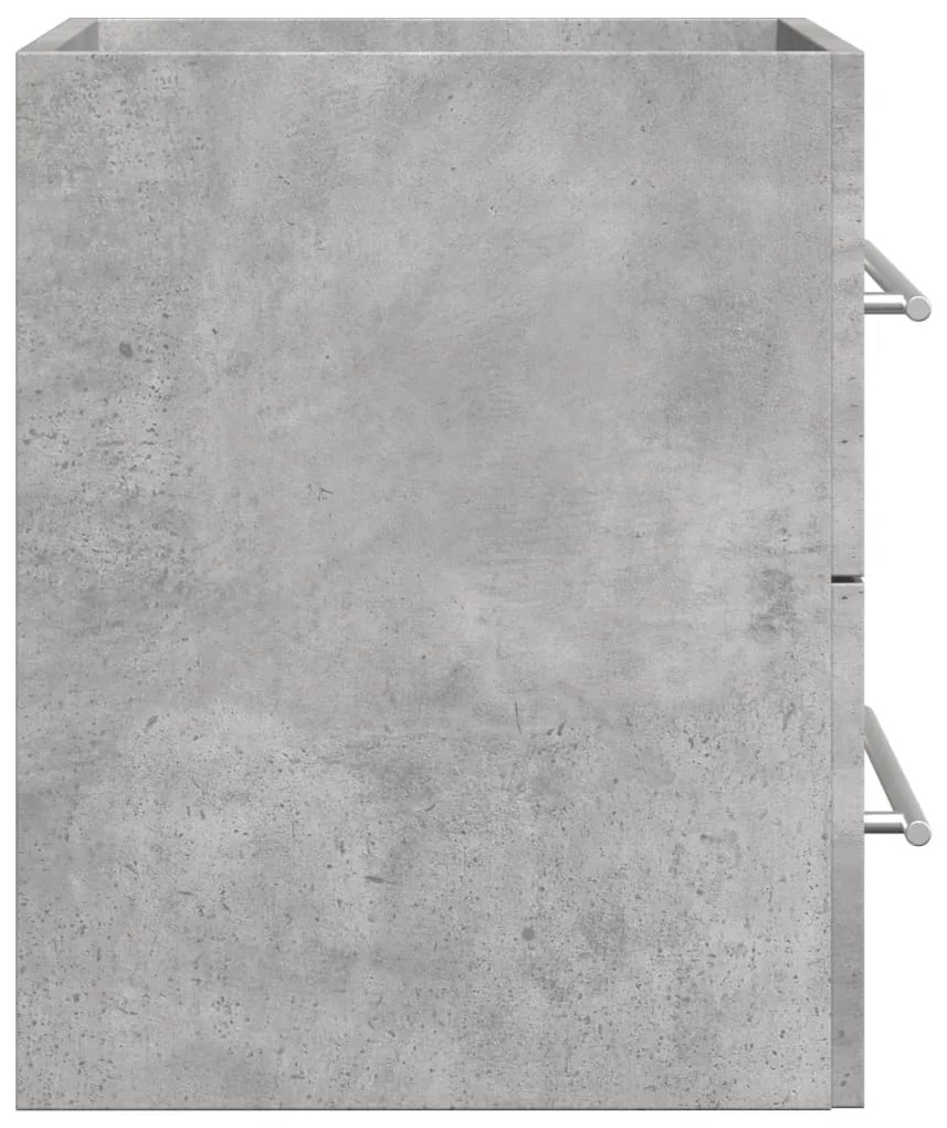 Mobile lavabo grigio cemento 60x38,5x48 cm in legno multistrato