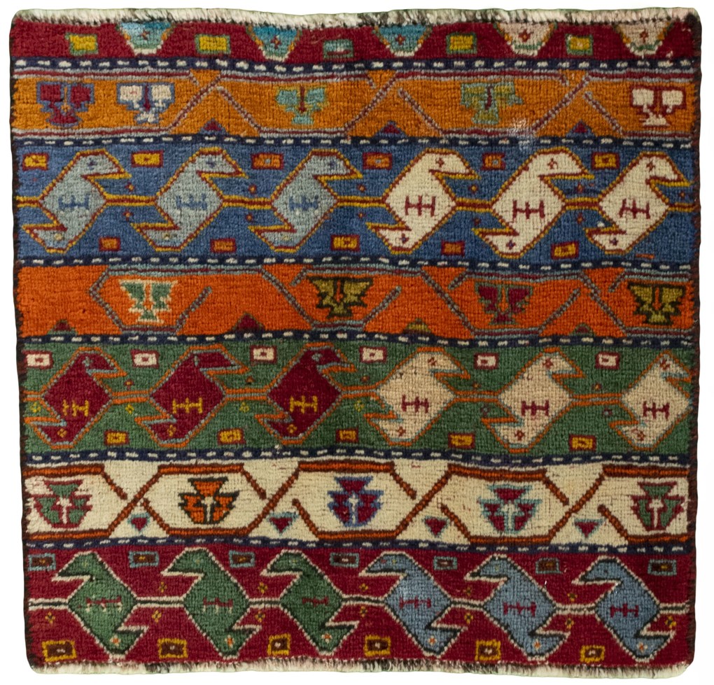 Shiraz Tappeto persiano 60x50 Rosso (Iran) Annodato A Mano
