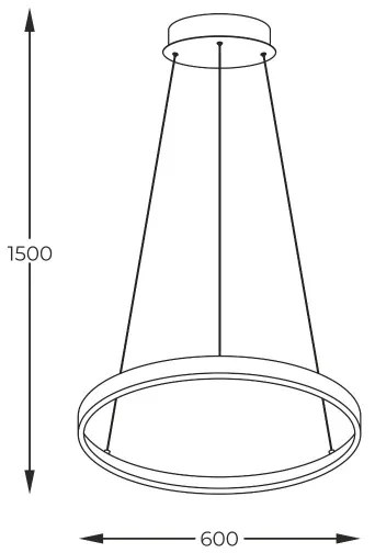 Zuma Line 2023201-BK60 - Lampadario LED a sospensione con filo BRENO LED/28W/230V 3000/4000/6000K