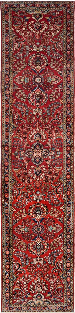 Hamedan Tappeto persiano 100 x 440 Rosso (Iran) Annodato A Mano
