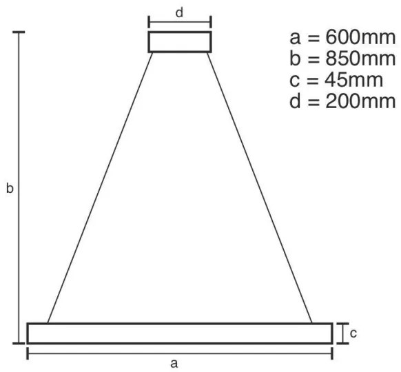 Lampadario a sospensione con filo LED dimmerabile LED/70W/230V 3000-6500K + telecomando