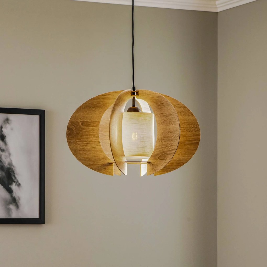 Lampada a sospensione Modern C M SIGMA, dimmerabile, Legno chiaro, Soggiorno / Sala da pranzo, Legno, Moderno, Lampada a sospensione