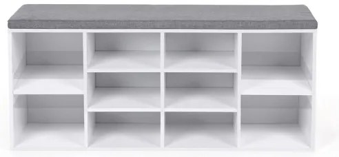 Scarpiera VOREN bianca/grigia