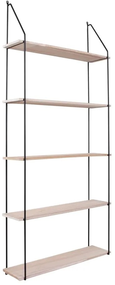 Scaffale in legno massiccio nero pavlovnia Eindhoven - House Nordic