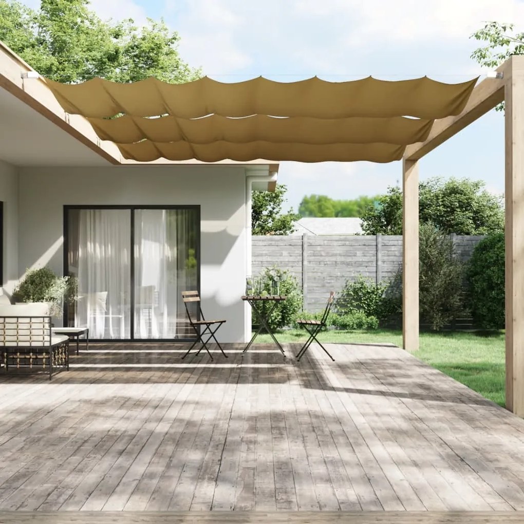 Paravento Verticale Beige 140x1000 Cm İn Tessuto Oxford /