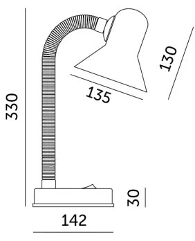 Lampada da tavolo SMIESZEK 1xE27/40W/230V bianco