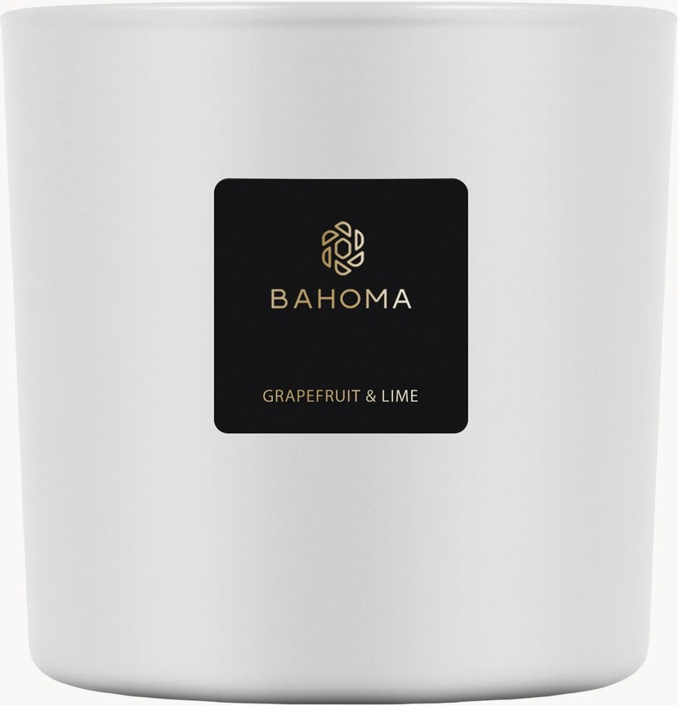 Candela profumata fatta a mano a tre stoppini Grapefruit & Lime (pompelmo, lime, gardenia & patchouli)