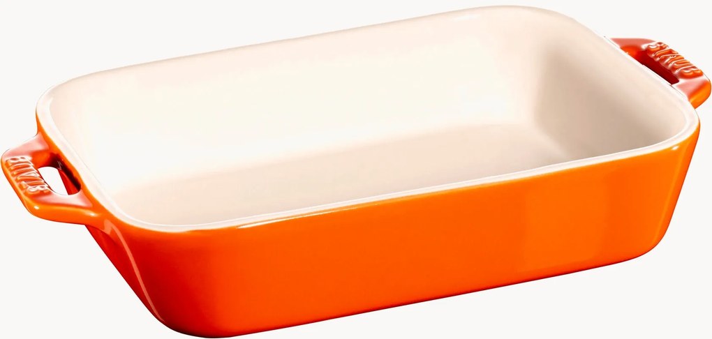 Pirofila rettangolare in ceramica Orange