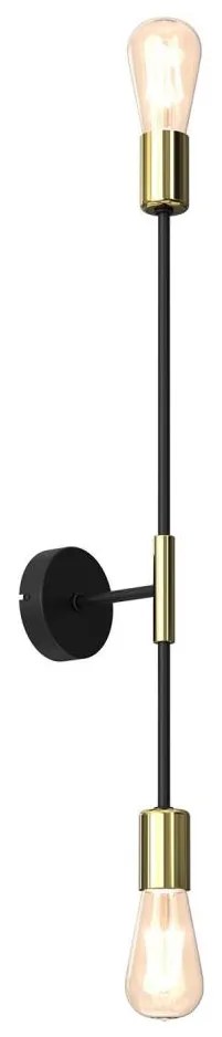 Applique FLAME 2xE27/60W/230V nero/oro