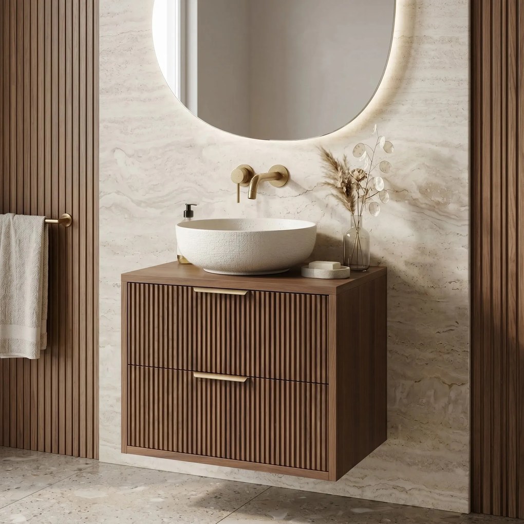 Mobile bagno sotto lavabo Rea Mono 60cm Brown