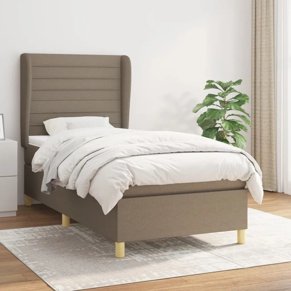 Giroletto A Molle Con Materasso Tortora 90x190 Cm İn Tessuto /