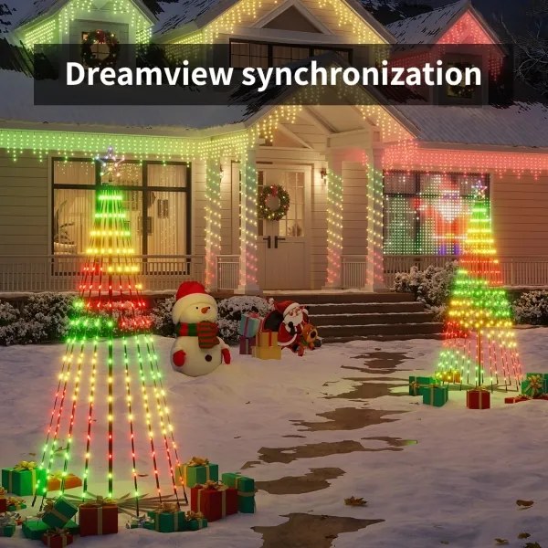 Govee-LED RGBIC Albero di Natale con stella LED/15W/230V IP65 1,8m Matter Wi-Fi