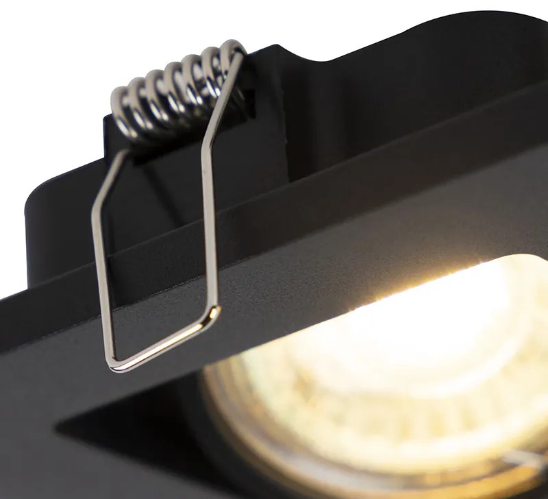 Faretto da incasso moderno Smart nero incl. 2 Wifi GU10 - Qure