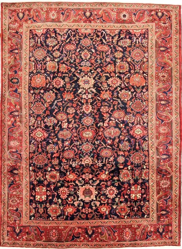 Nanaj Tappeto 310x230 Blu (Iran) Annodato A Mano
