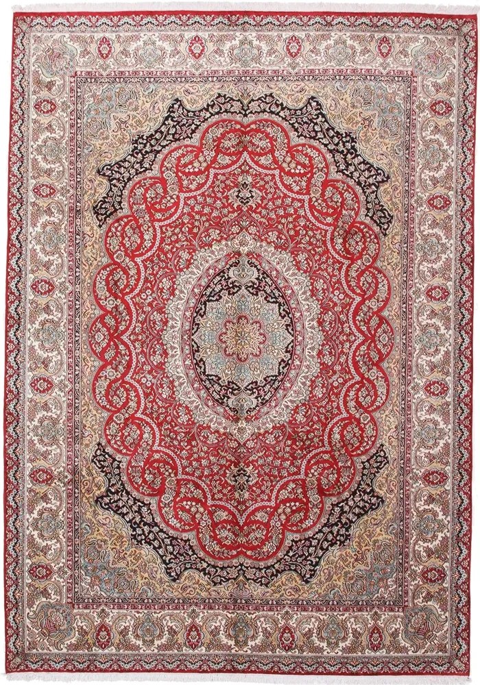 Cashmere Silk Tappeto orientale 220x310 Beige (Indian) Annodato A Mano