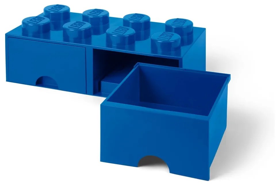 Scatola portaoggetti blu scuro con due cassetti - LEGO®