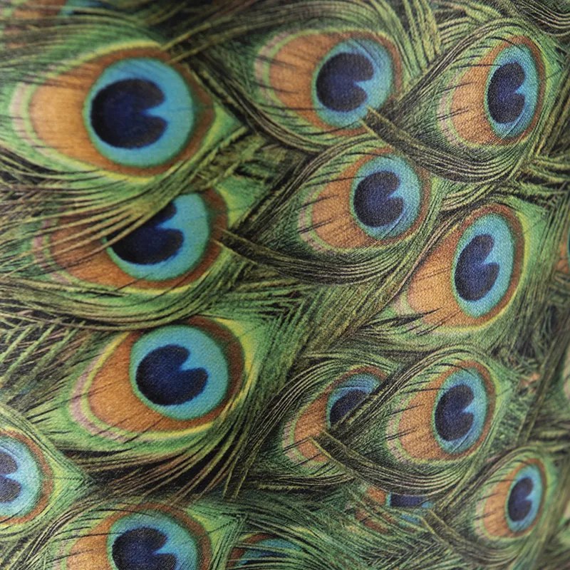 Paralume in velluto con design pavone 40/40/40 con interno dorato