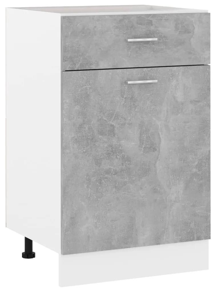 Armadio con cassetto grigio cemento 50x46x81,5 cm in truciolato