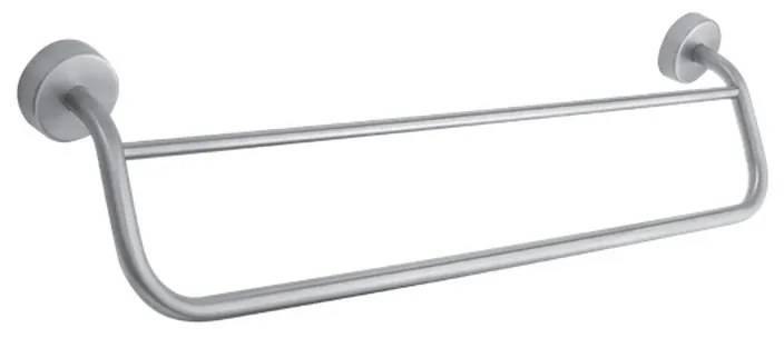 Kamalu - Porta salviette barra doppia 50 cm in acciaio inox satinato | Monde-S